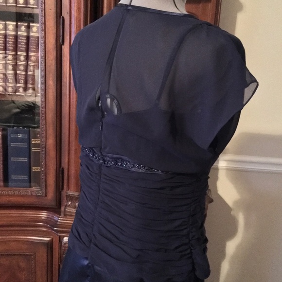 Navy Patra Gown - Picture 3 of 8